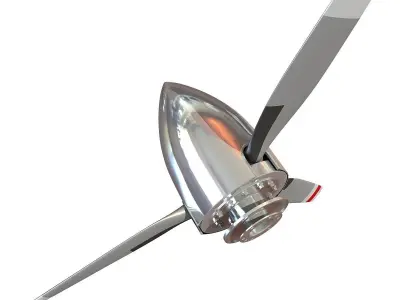 Red Stripe Propeller Blade 3D model