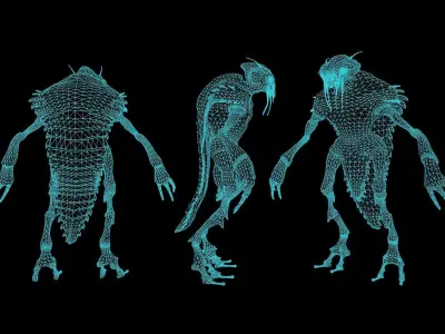 Bug Creature  Low-poly 3D model