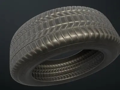 Low Poly Tire Low-poly 3D model
