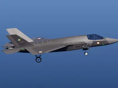 AMCA 5th Gen fighter aircraft 3D model
