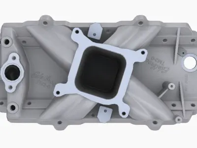 Edelbrock TM 2-0 Bigblock Chevy intake manifold Low-poly 3D model