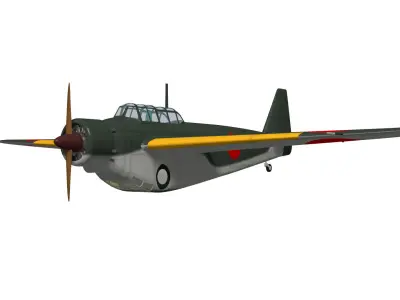 Q3W1Nankai japanese fighter plane 3D model