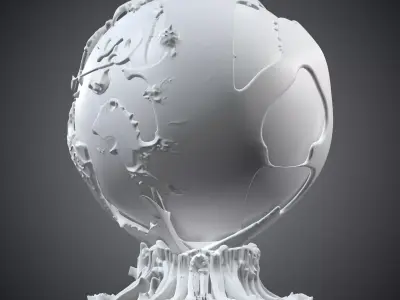Futuristic Sci-Fi Globe Statue PM-288 3D print model