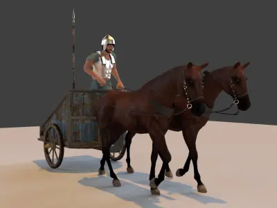 ancient chariot 3D model