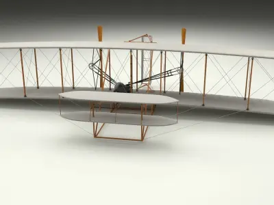 Animated Wright Flyer 1903 3D model