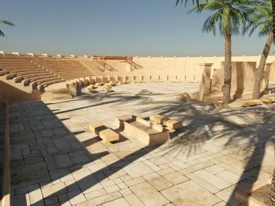 ancient desert arena 3D model