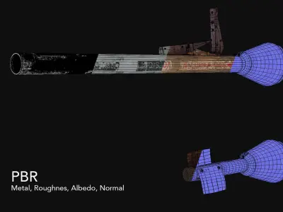 German Panzerfaust WWII Panzer Low-poly 3D model