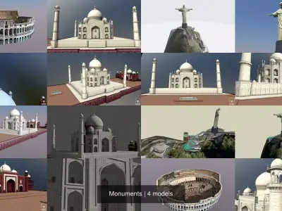 Monuments colosseum 3D Model Collection