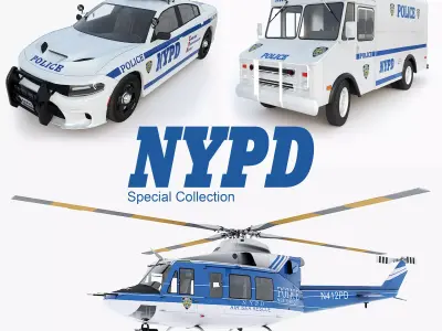 NYPD Vehicles 3D Model Collection