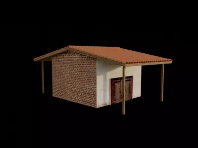 Old Country House - Farm House - Forest House 1 Low-poly 3D model