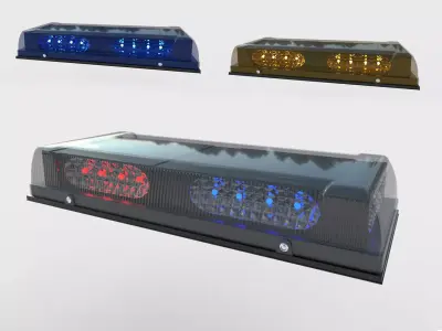 The Whelen Police mini LightBar LED Responder Low-poly 3D model