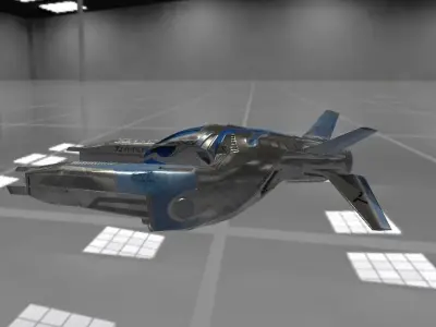Space fighter Low-poly 3D model