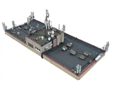Roof GSM antennas Low-poly 3D model