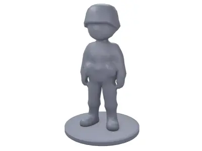 Plastic Soldier Toy v1 004 Low-poly 3D model