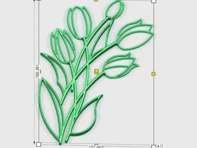 Quilling Tulips Free 3D print model