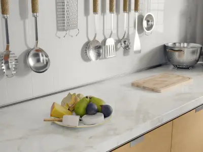  Three Cheeses, Pears &amp; Figs Food Platter Models 