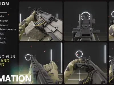 LGM 01 FPS Animation Low-poly 3D model