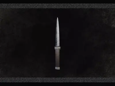Medieval knife Low-poly 3D model