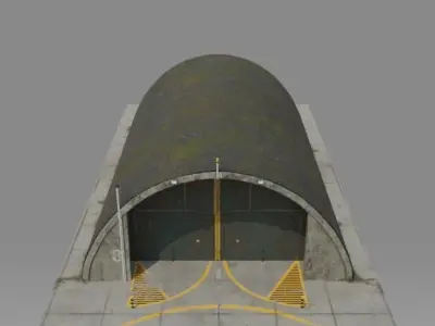 NATO AIRCRAFT SHELTER V2 Free low-poly 3D model