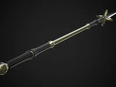 Spear and Glaive A5 Low-poly 3D model