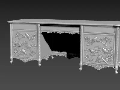 Dressing Table  for CNC Bedroom furniture 3D model