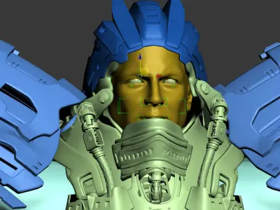 Scifi soldier 3D model