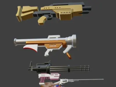 3D GUN SciFi 3D model