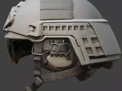 Tactical Ballistic Flight Helmet 3D Model Low-poly 3D model