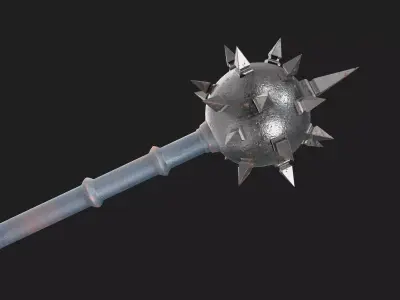mace - Game ready 3D model - Medieval weapon Low-poly 3D model