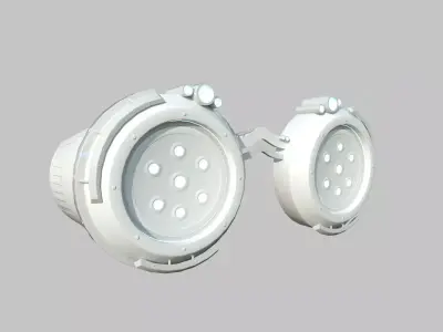 SciFi Glasses G02 White - Character Design Fashion Low-poly 3D model