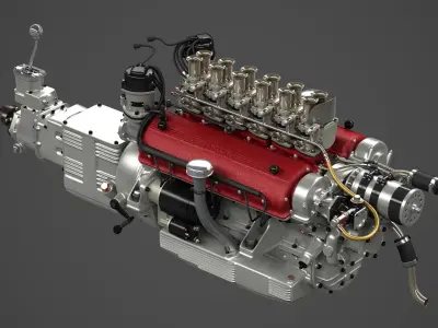 Ferrari 250 TR Engine - 3 liter - 2nd version 3D model