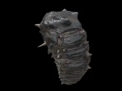 Alien Parasite Cocoon Low-poly 3D model