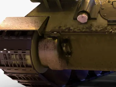 T-34-85 GameReady 3D tank Low-poly 3D model