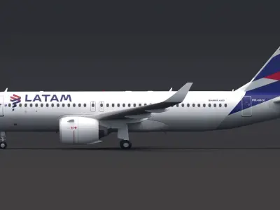 Latam Airlines A320 3D model