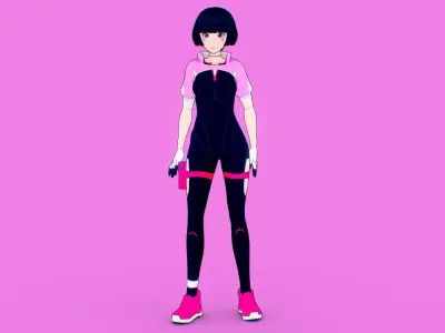 Sasha Free low-poly 3D model