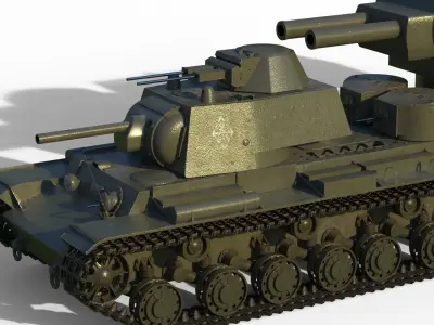 KV-6 Behemoth tank 3D model