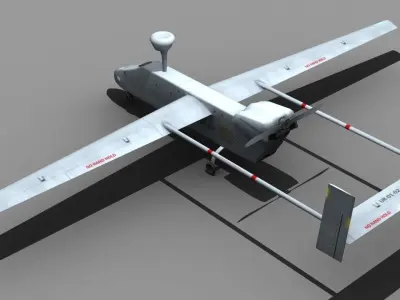 UAV IAI Searcher Low-poly 3D model