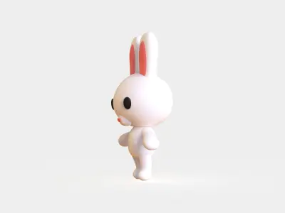 Little animal cute - Bunny cute - Character002 Low-poly 3D model