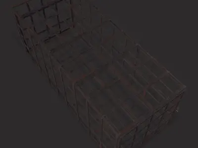 Metal Cage Low-poly 3D model