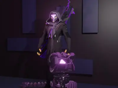 Cyber Masked 3D model