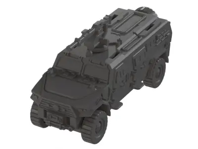 Lego Military Truck Low-poly 3D model