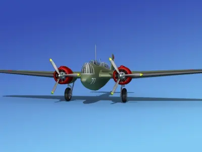 Martin B-10 Denmark 3D model