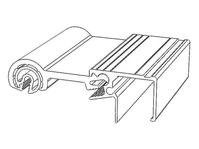 Aluminum Extruded Vehicle Rope Rail System 3D model