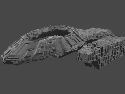 A Battle Spaceplane or Spaceship Spoon 3D model