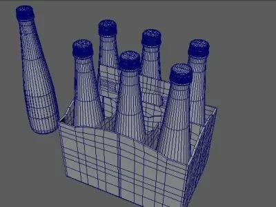 Beverage Branding Package No3 6Pack Low-poly 3D model