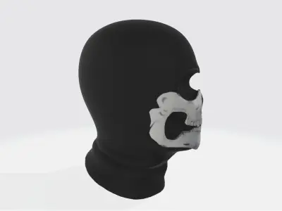 Skeleton Balaclava Low-poly 3D model