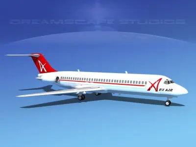 Douglas DC-9-30 ABX Air 3D model
