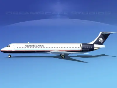 McDonnell Douglas MD-87 Aero Mexico 1 3D model