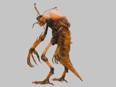 Stylized Prawn 3D Model Low-poly 3D model