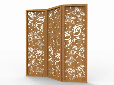 BUTTERFLIES SCREEN PANEL Free 3D print model